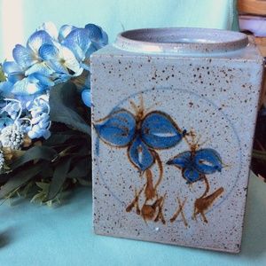 Vintage Slab Stoneware Vase (by Tomol?) Stunning piece.